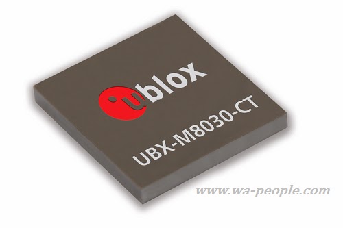 圖說：u-blox的UBX-M8030同步多重GNSS接收器IC是該公司的第八代定位引擎。