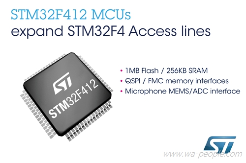 圖說：意法半導體STM32F4高效能微控制器增加基本型產品線，首創工作溫度可達125°C。