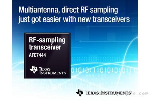 圖說：TI推出的RF-sampling transceiver AFE7444