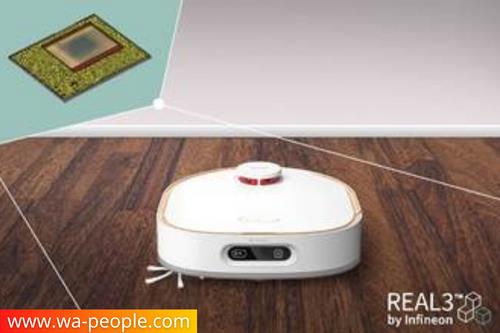 圖說:英飛凌 REAL3 ToF 影像感測器助力 DREAME 新款掃拖機器人 W10 Pro 實現先進避障及智慧導航功能。
